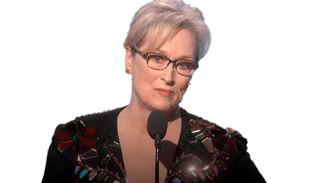 Meryl Streep Giving Speech png transparent