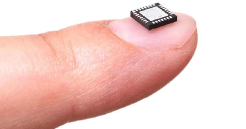 Microchip on Fingernail png transparent