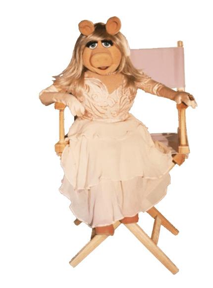 Miss Piggy on Chair png transparent