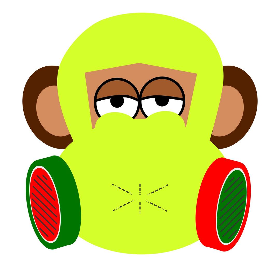 monkey wears gas mask png transparent