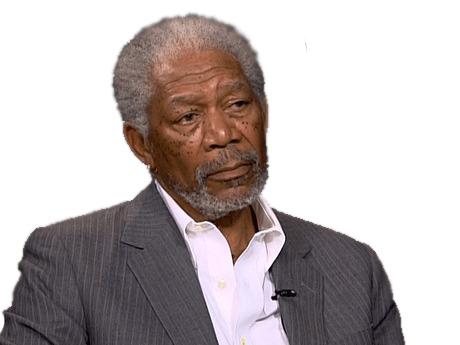 Morgan Freeman Thinking png transparent
