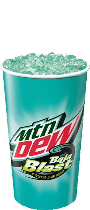 Mountain Dew Baja Blast In Paper Cup png transparent