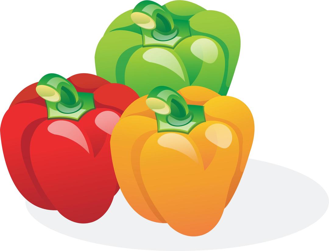 Multicolored Bell Peppers png transparent