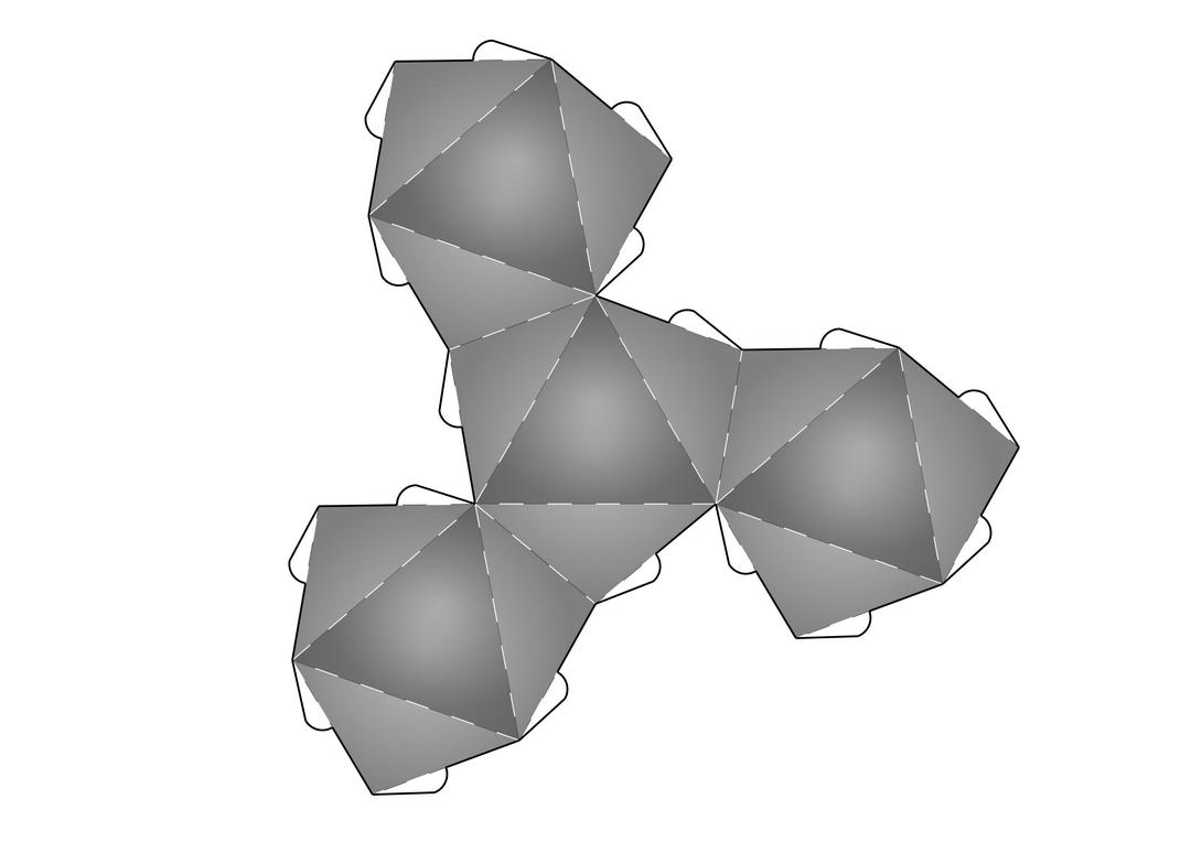 Net from tetrahedron to geodesic dome frequncy 2
 png transparent