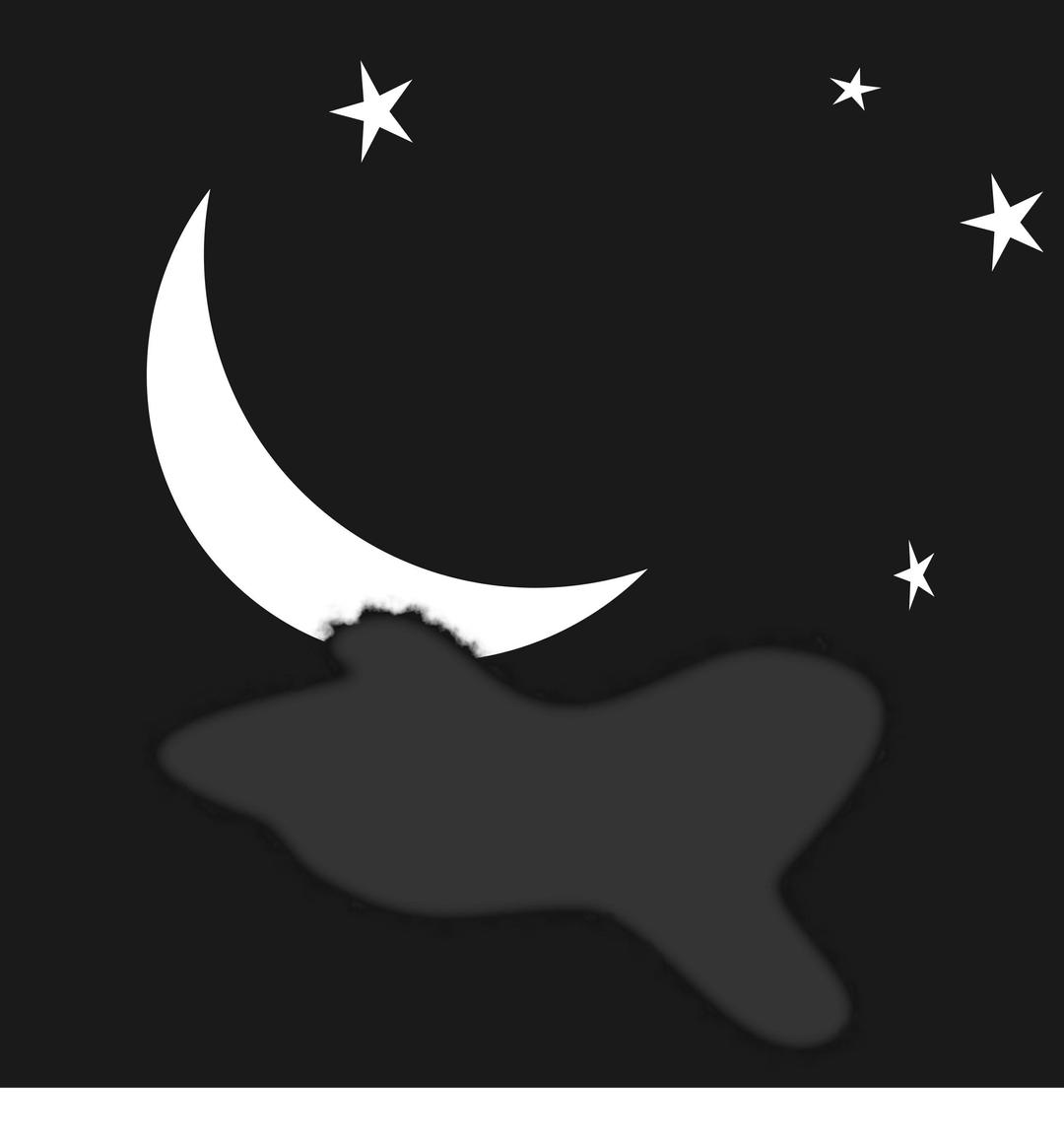Night Sky with Moon and Stars png transparent