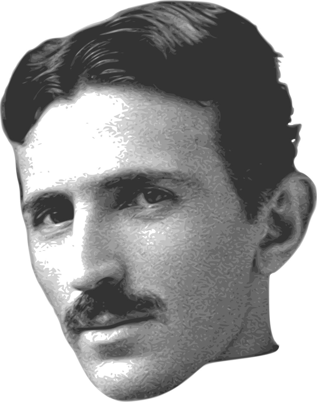 Nikola Tesla Face png transparent