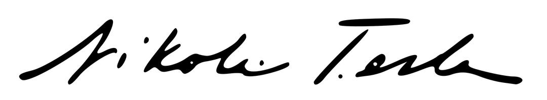 Nikola Tesla Signature png transparent