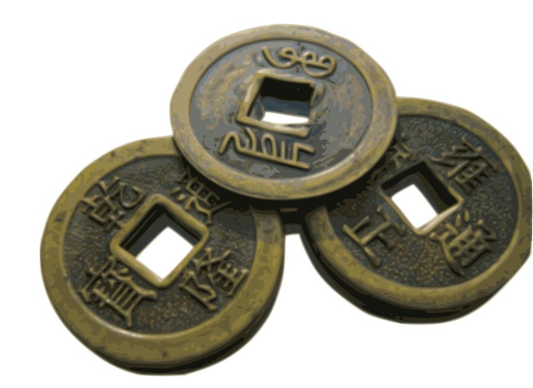 Old Chinese Coins png transparent
