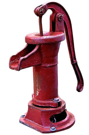 Old Fashioned Red Water Pump png transparent