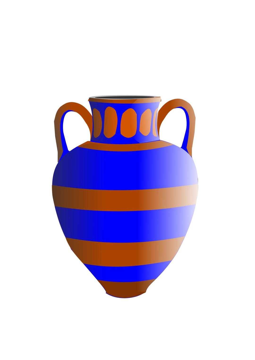 old fashioned vase blue and brown png transparent