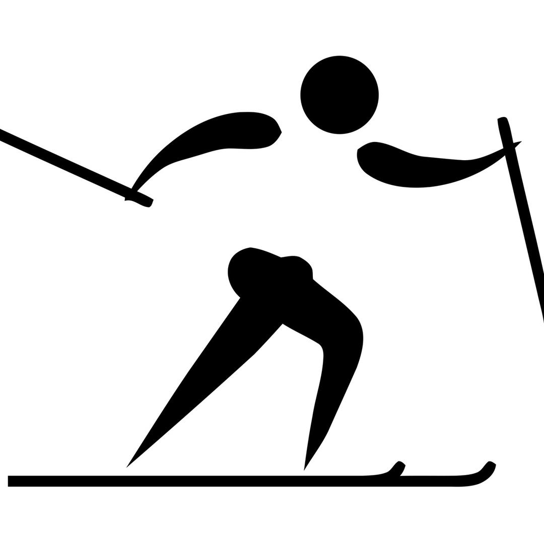 Olympic Pictogram Cross Country Skiing png transparent