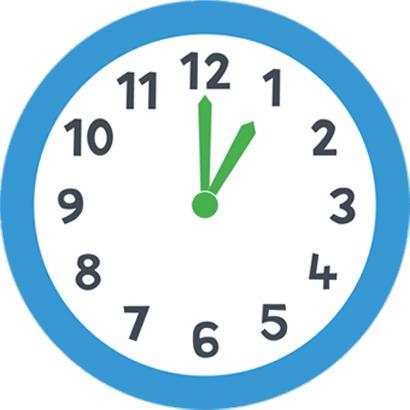 One O'clock Blue Clock png transparent