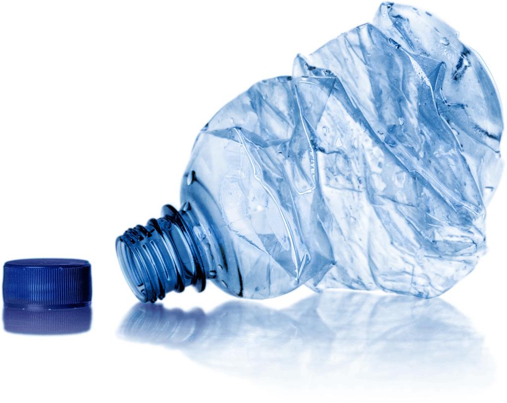 Open Crushed Water Bottle png transparent