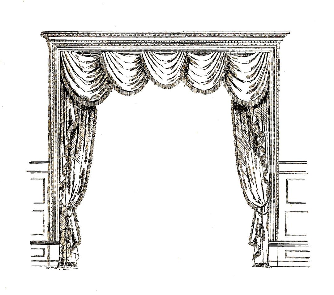 Open Door With Curtains png transparent