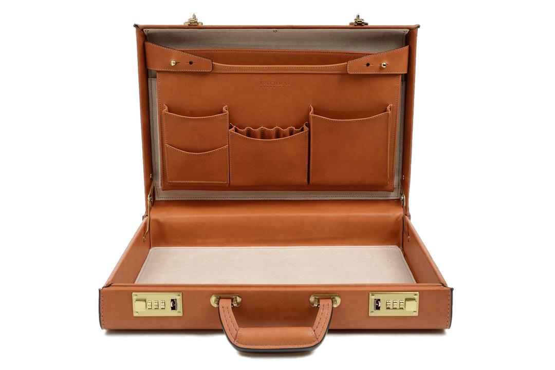 Open Leather Briefcase png transparent