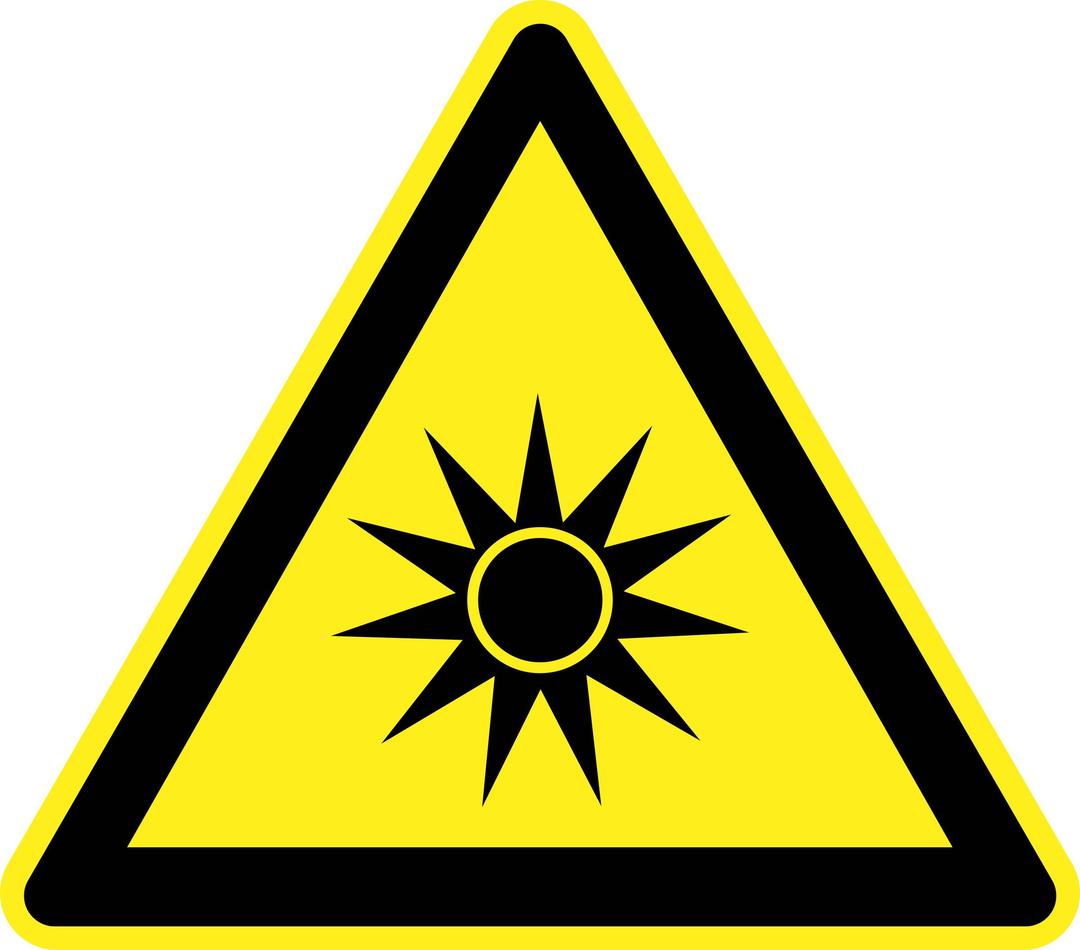 Optical Radiation Warning Sign png transparent