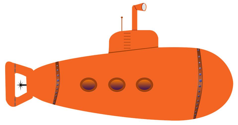 Orange Submarine png transparent