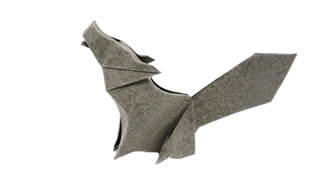 Origami Howling Woolf png transparent