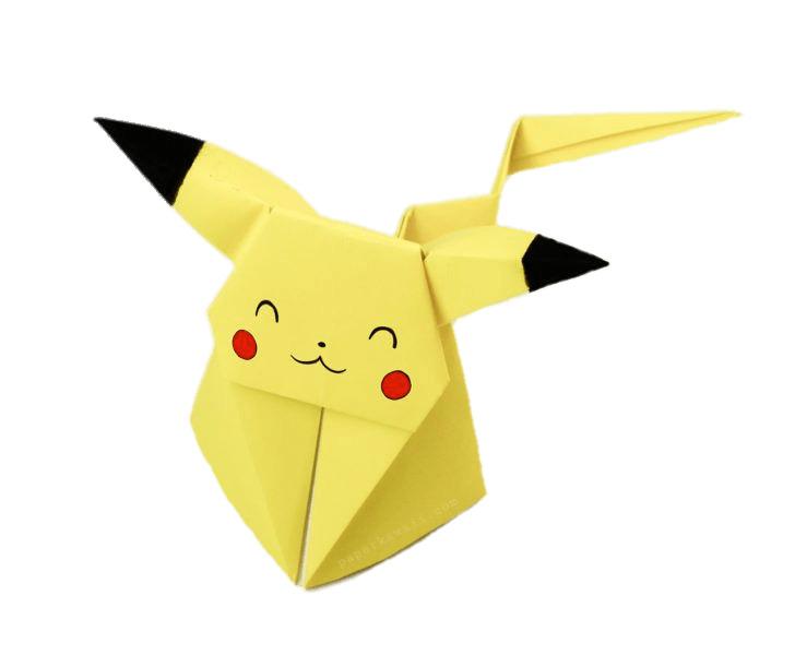 Origami Pikachu png transparent