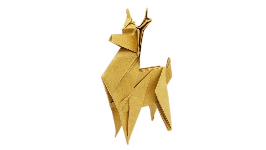 Origami Reindeer png transparent