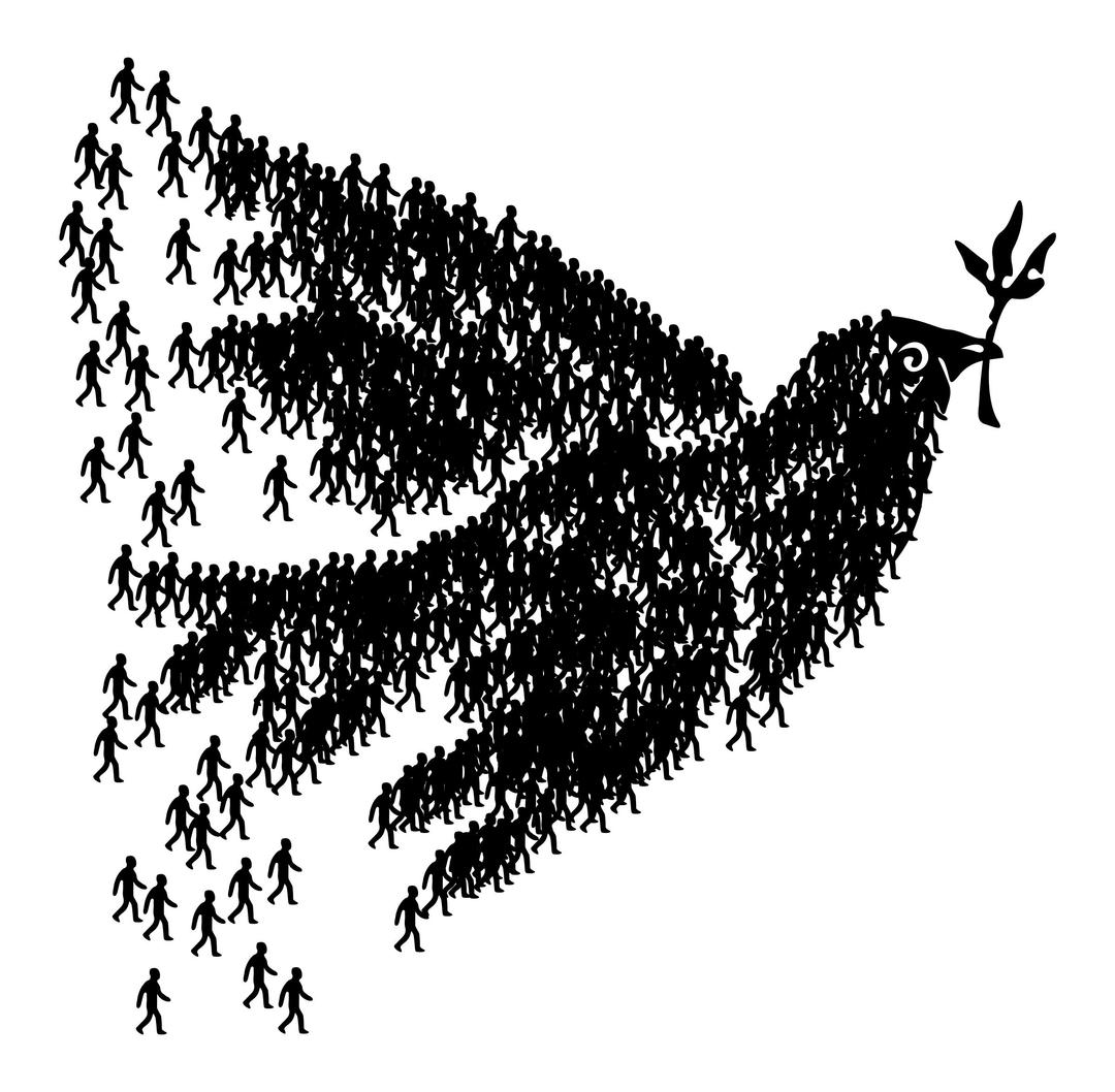 people for peace (dove) png transparent