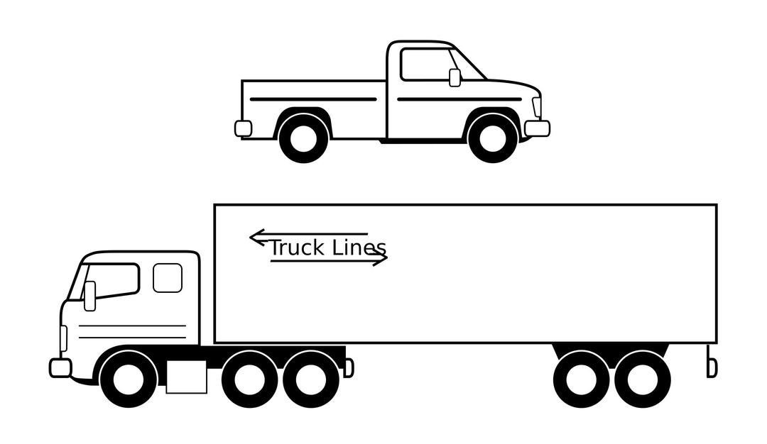 Pickup et camion noirs png transparent