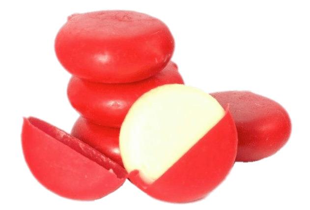 Pile Of Babybel Cheese and One Opened Cheese png transparent