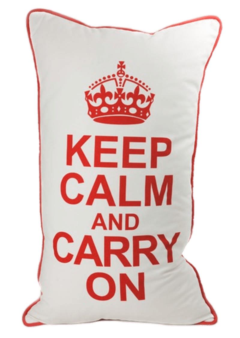 Pillow Keep Calm and Carry on png transparent