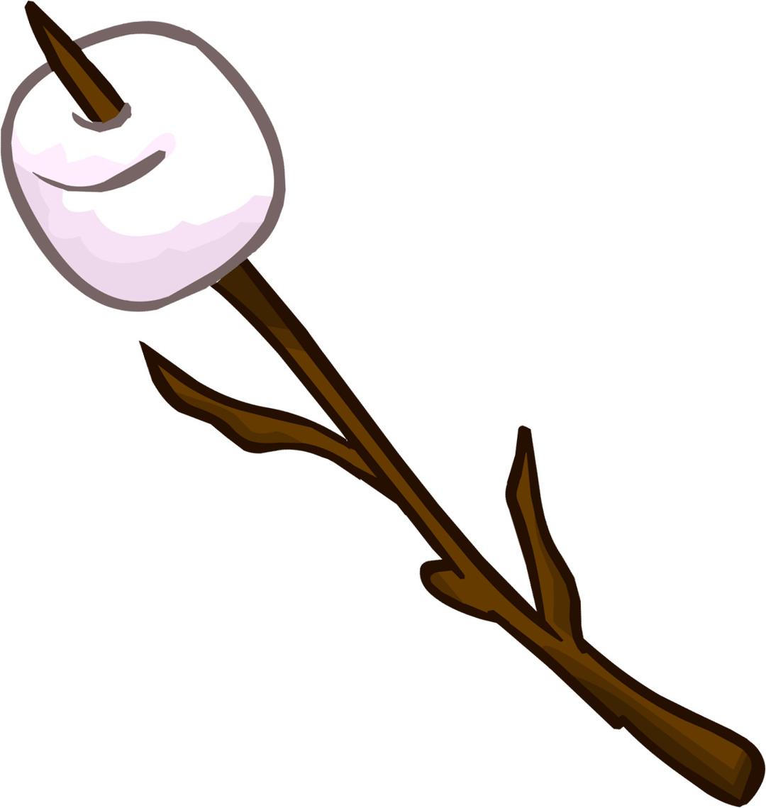 Pink Marshmallow on A Stick Clipart png transparent