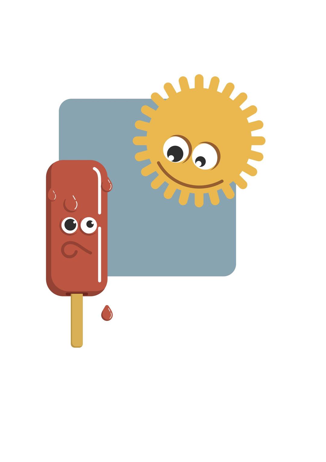 Popsicle and the sun png transparent
