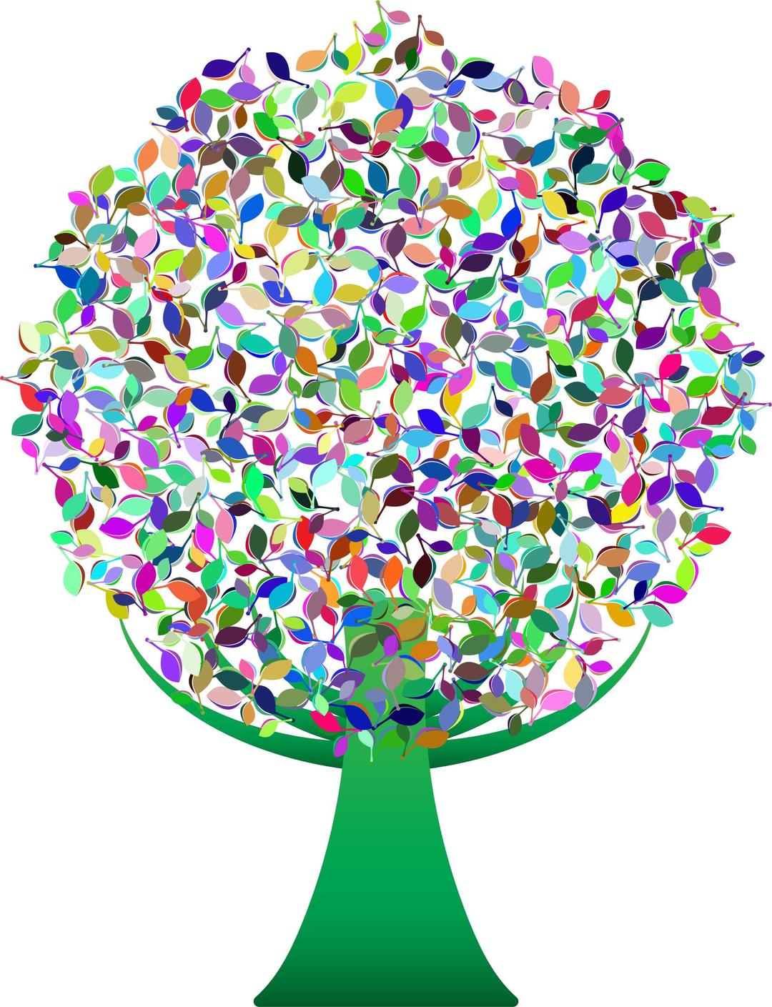 Prismatic Green Abstract Tree png transparent