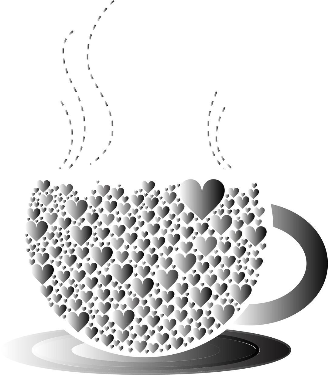 Prismatic Love Hearts Coffee By Lin Chu 4 png transparent