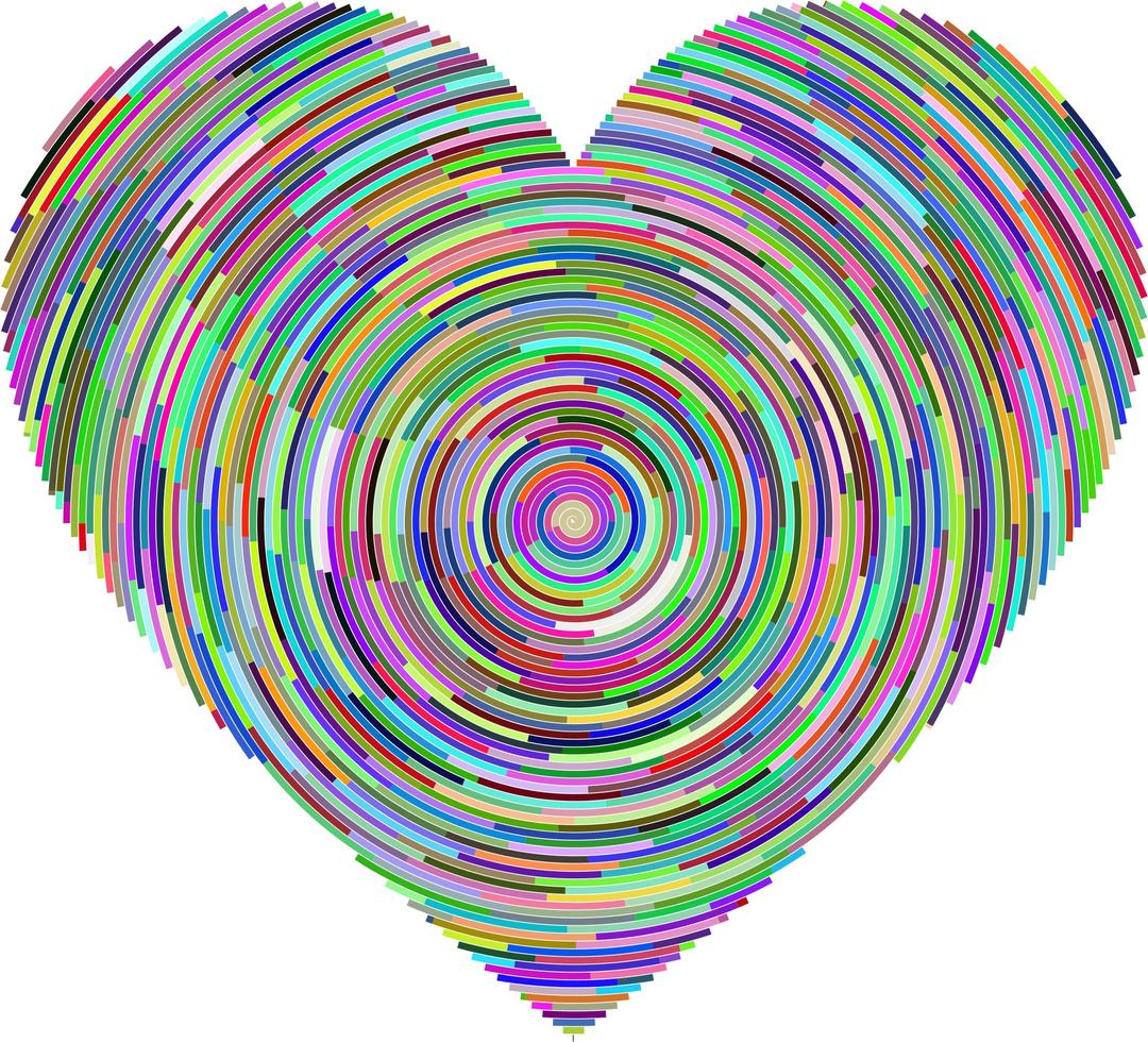 Psychedelic Concentric Heart png transparent