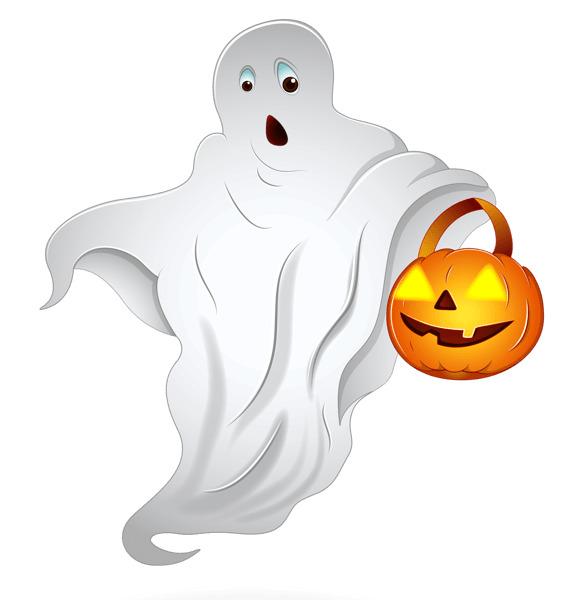 Pumpkin and Ghost Halloween png transparent