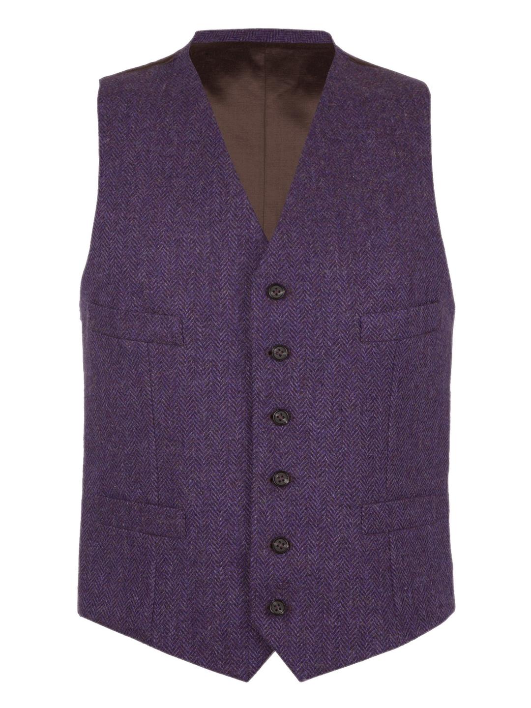 Purple Tweed Waistcoat png transparent