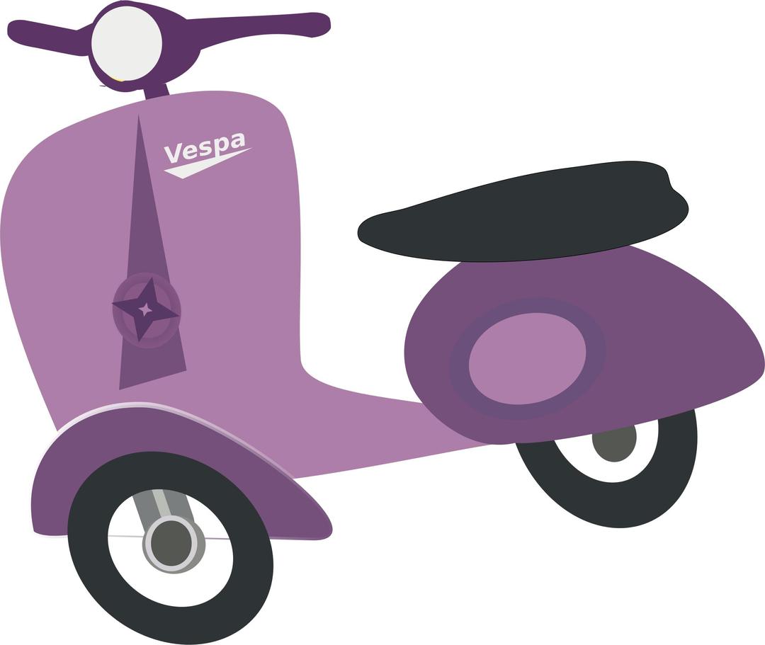 Purple Vespa scooter png transparent