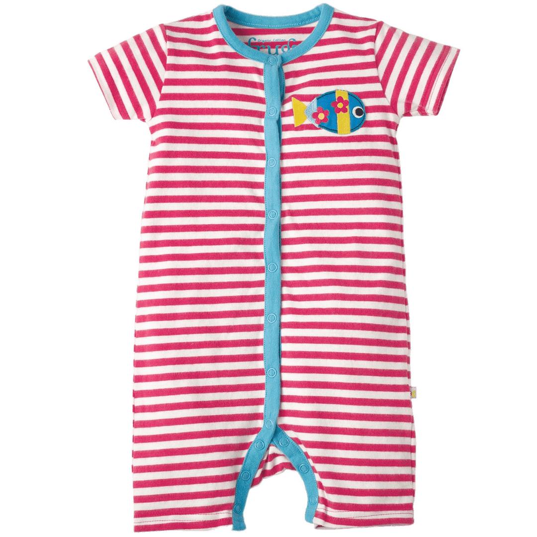 Red and White Striped Baby Romper png transparent