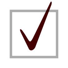 Red Check In White Square png transparent
