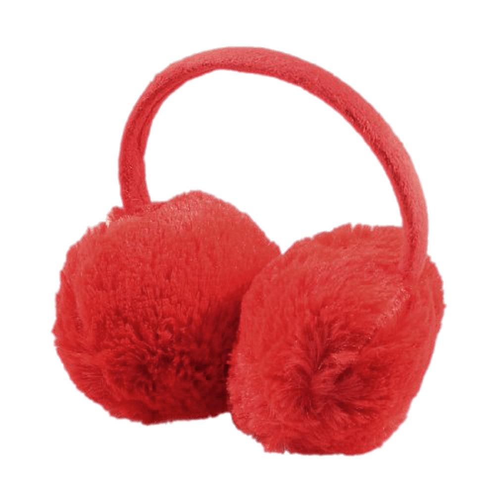 Red Fluffy Earmuffs png transparent