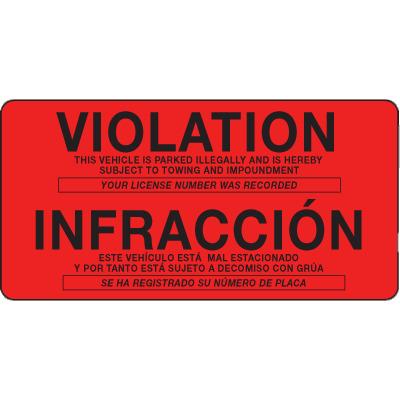 Red Parking Violation Label png transparent