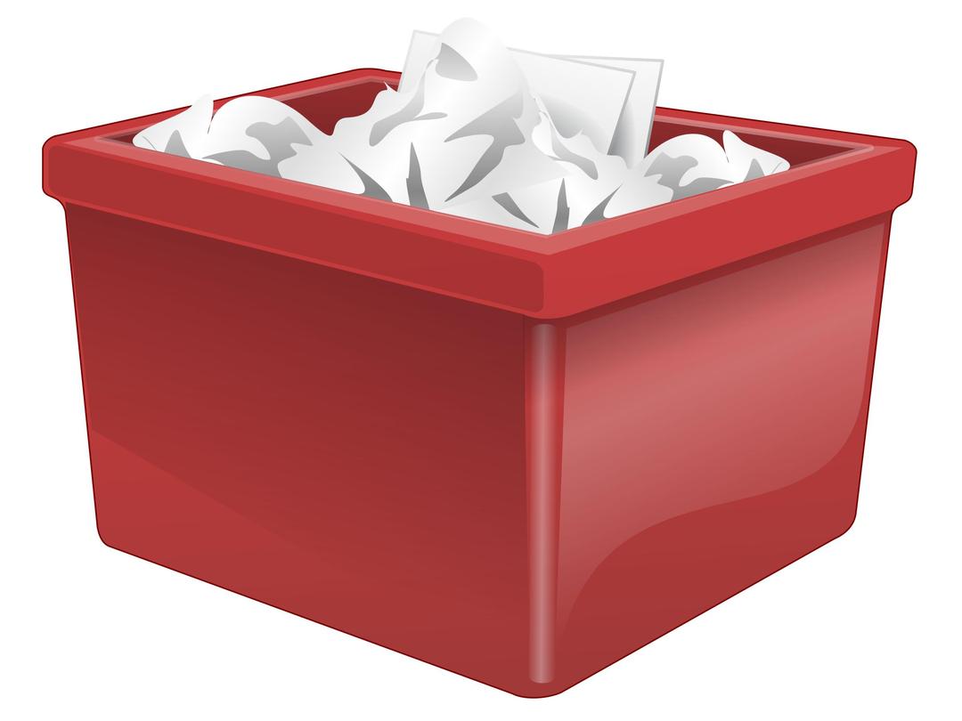 Red Plastic Box Filled With Paper png transparent