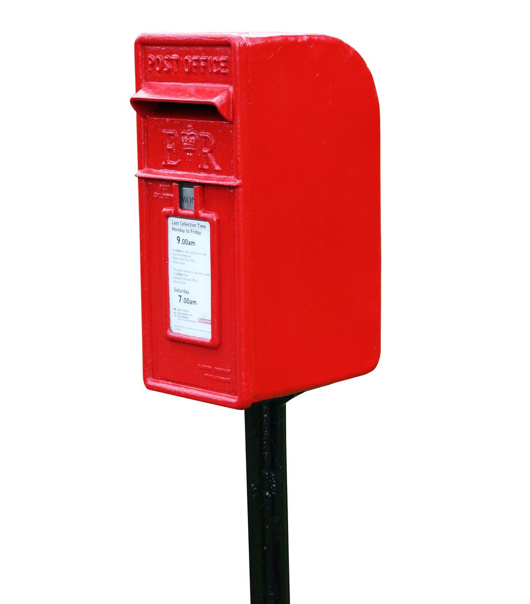 Red Postbox on Stand png transparent