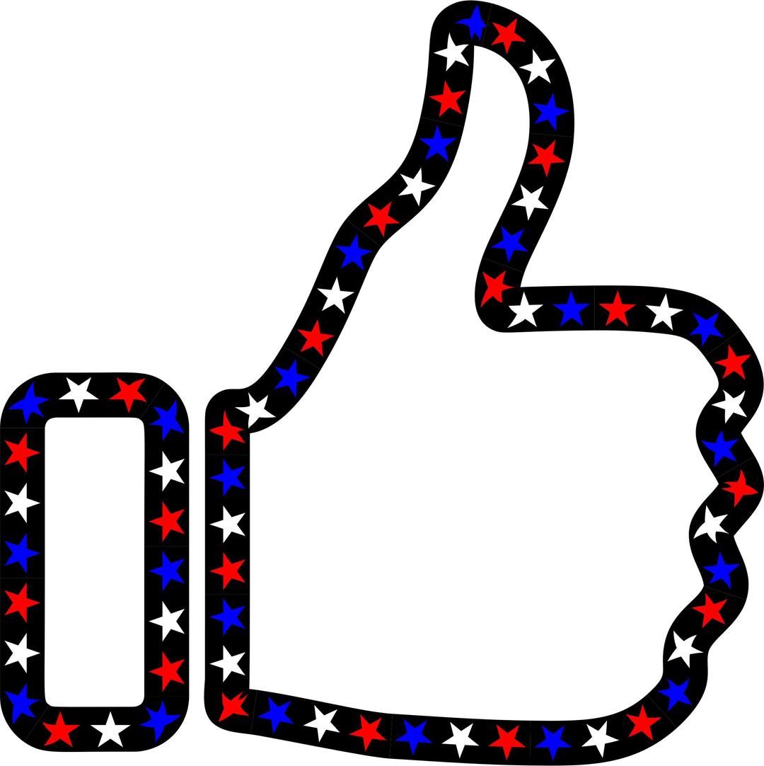 Red White Blue Thumbs Up png transparent