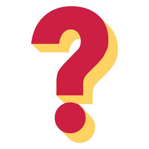 Red Yellow Question Mark png transparent