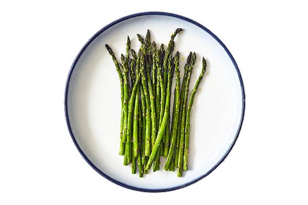 Roasted Asparagus on Plate png transparent