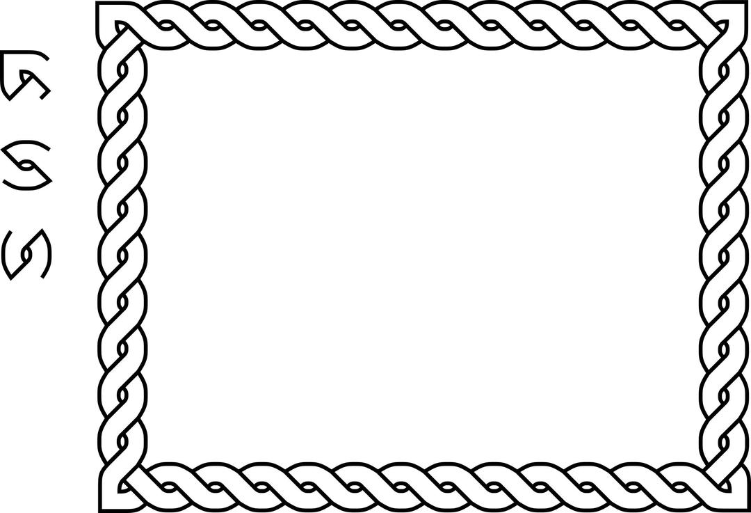 rope border rectangle png transparent