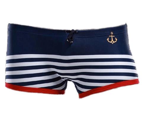 Sailor Style Swimming Trunks png transparent