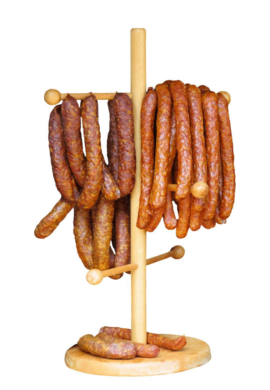 Sausages Hanging To Dry png transparent