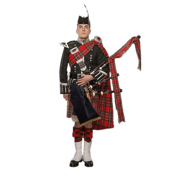 Scot Holding Bagpipes png transparent