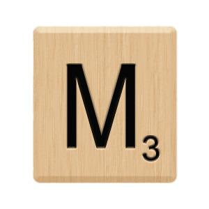 Scrabble Tile M png transparent
